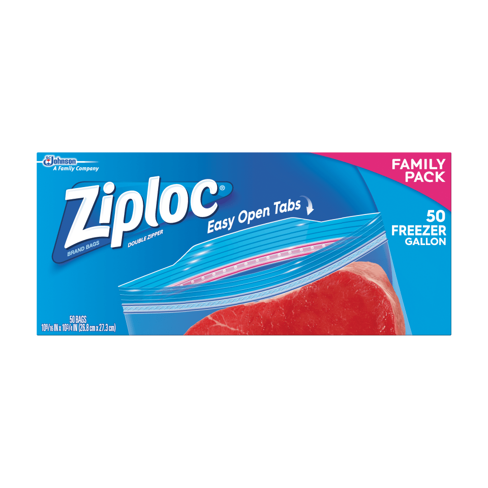 Ziploc Brand Freezer Gallon Bags With Grip N Seal Technology Count