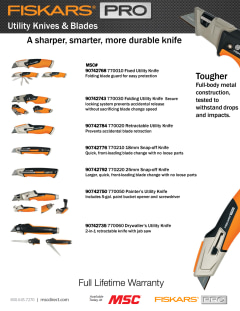Fiskars - Utility Knife: Retractable - 90742735 - MSC Industrial Supply