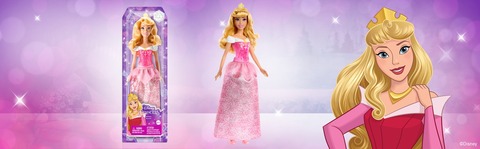  Mattel Disney Princess Aurora Fashion Doll, Sparkling Look with  Blonde Hair, Purple Eyes & Tiara Accessory : Toys & Games