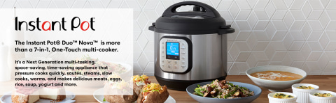 Best Buy: Instant Pot Duo Nova 8-Quart 7-in-1, One-Touch Multi-Cooker  Silver 113-0021-01