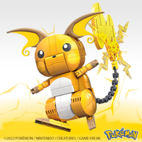 Mega Construx Genuíno pikachu Pokemon Raichu Blocos De Construção