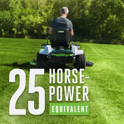 EGO Electric Zero Turn Riding Lawn Tractor 42-in Battery and