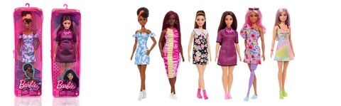  Barbie Fashionistas Doll #121 con pelo castaño y