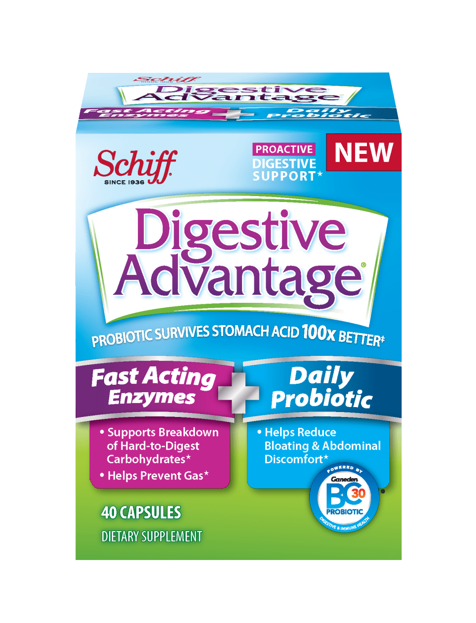 Digestive Advantage Daily Probiotic Gummies, Natural Fruit Flavors (60
