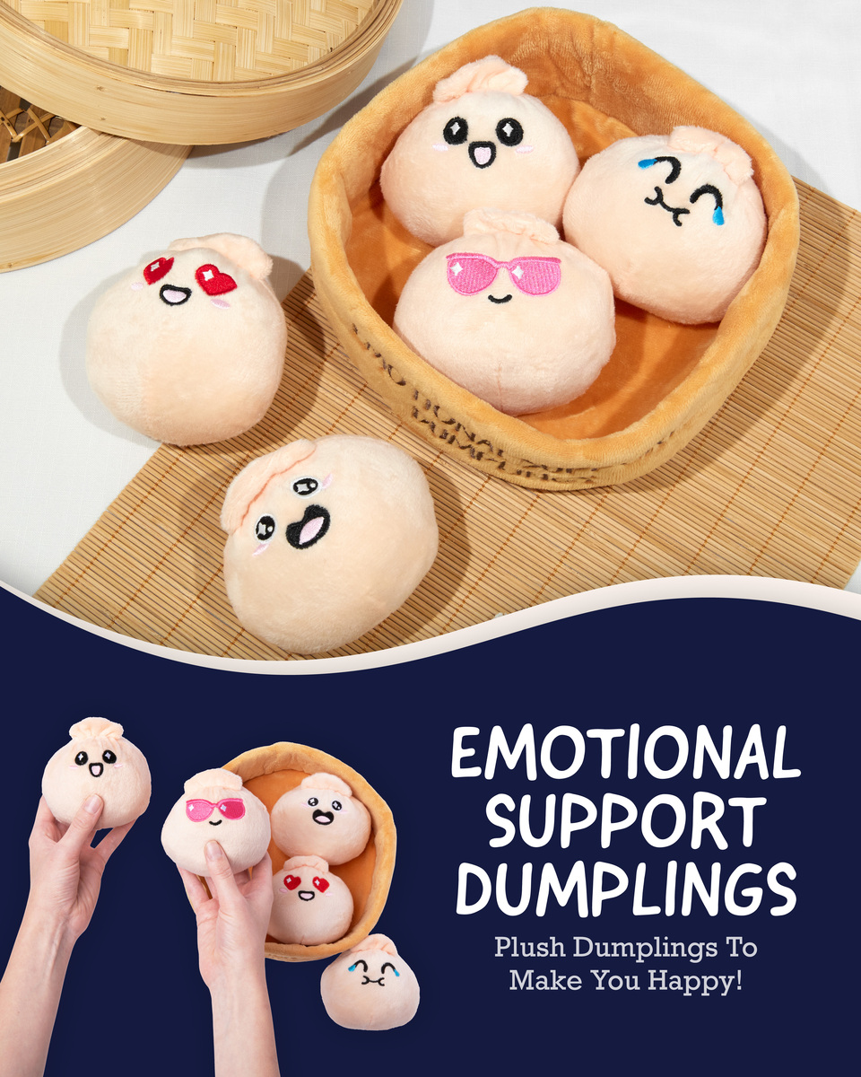 WHAT DO YOU MEME? Emotional Support Dumplings - Plush Dumpling Toy