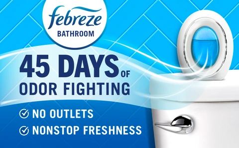 45 days of odor fighting. No outlets. Nonstop freshness.