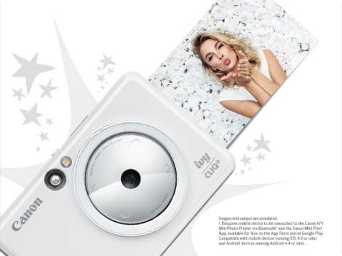 Canon IVY CLIQ+ Instant Camera Printer in Pearl White