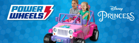 Power Wheels Disney Princess Jeep Wrangler Battery Powered Ride-On Vehicle  with Sounds 