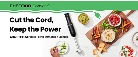 Brand New !! Chefman Cordless Handheld Immersion Blender Variable Speed  RJ19-R1