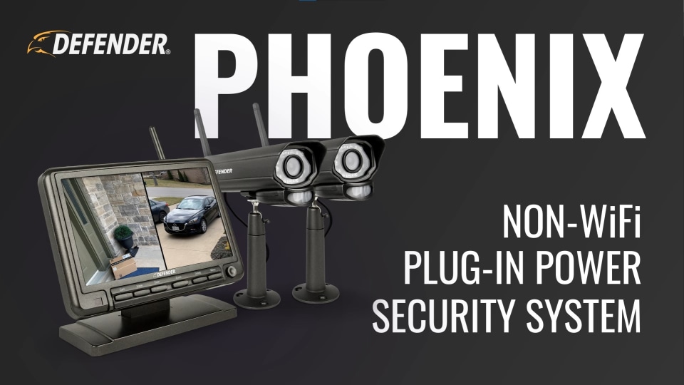 Defender PhoenixM2 Digital Wireless 7" Monitor DVR Security System with 2 Long-Range Night Vision Cameras and SD Card Recording - image 2 of 9