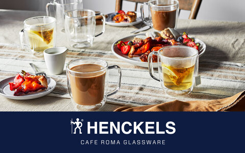 Henckels Cafe Roma 2-pc Double-Wall Glassware 15oz. Glass Latte Mug Set
