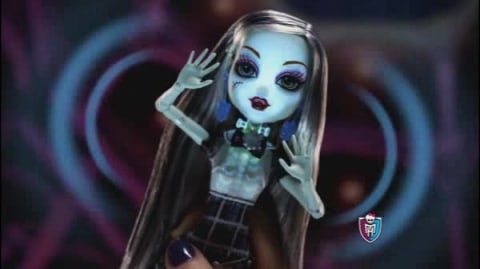 thumbnail video image 2 of Monster High - Ghoul's Alive! Frankie Stein Doll with Lights and Sounds, 2 of 3