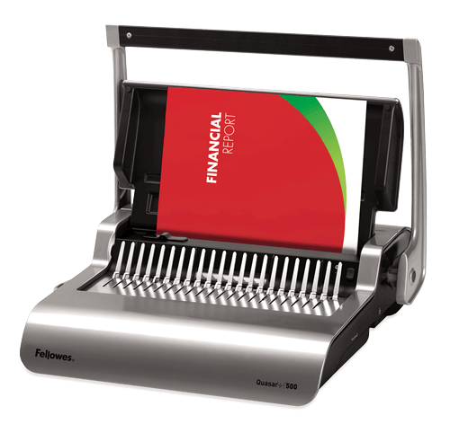 Fellowes Quasar+ Comb Binding Machine, 500 Sheet Capacity