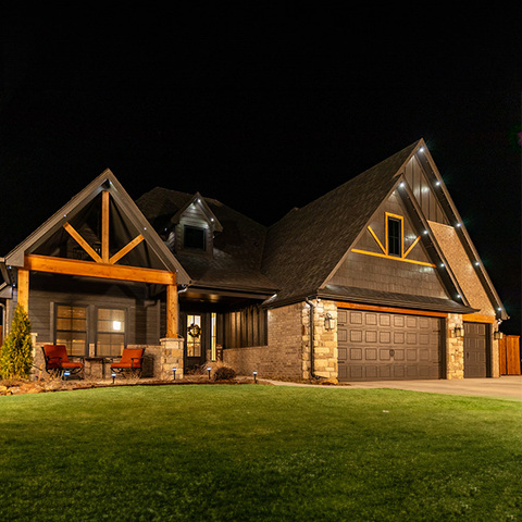 House with white Eternity Lights