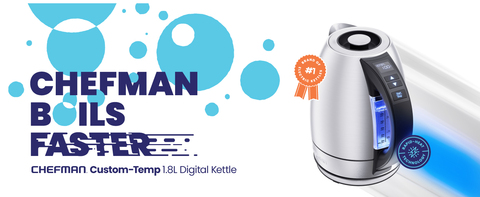 Chefman® Color Changing Stainless Steel Electric Kettle, 1.7 L