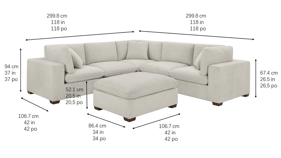 Image of sectional dimensions