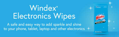 Windex Electronics Glass & Surface Cleaner, Unscented, 25 Wipes/Pack  (314278)