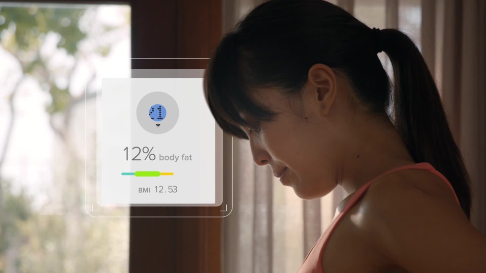 thumbnail video image 2 of Fitbit Aria Wi-Fi Smart Scale Black, 2 of 3