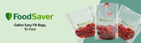 FoodSaver Easy Fill 1 Gallon Vacuum Sealer Bags, 10 Count