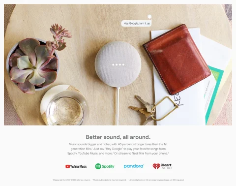 Google Nest GA00781-US 2nd Gen Home Mini - Charcoal | BrandsMart USA
