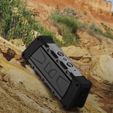 Monster Slate Portable Bluetooth Speaker | IP67 | Gray | Universal