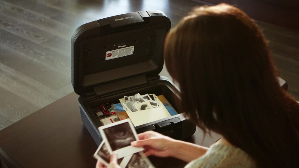 thumbnail video image 2 of SentrySafe 0.17 cu. ft. Waterproof Fire Chest, H0100, 2 of 3