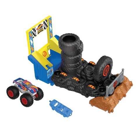 Hot Wheels Monster Trucks Fire Through Playset