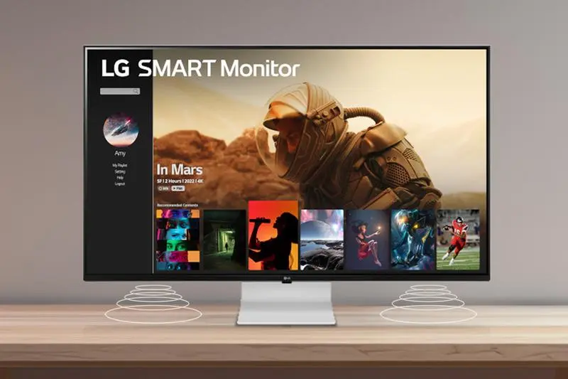 LG 42.5 inch WIDE 4K HDR IPS Smart Monitor 43SQ700S with