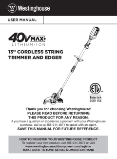Westinghouse, Cordless 40V String Trimmer & Edger