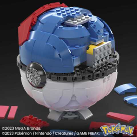 Mega Pokemon Jumbo Great Ball Building Kit With Lights - 299pcs