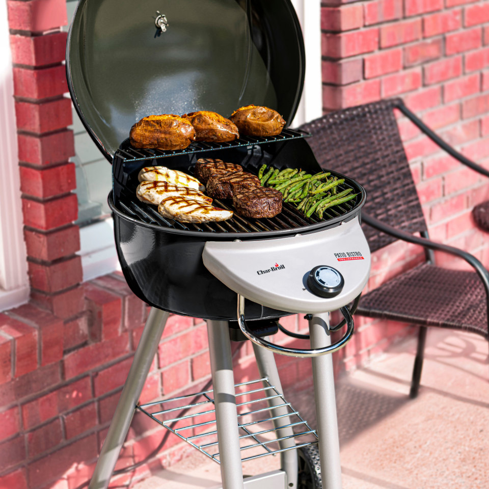 Char Broil Backyard Barbecue TRU Infrared Electric Patio Bistro 240 Grill Black Walmart