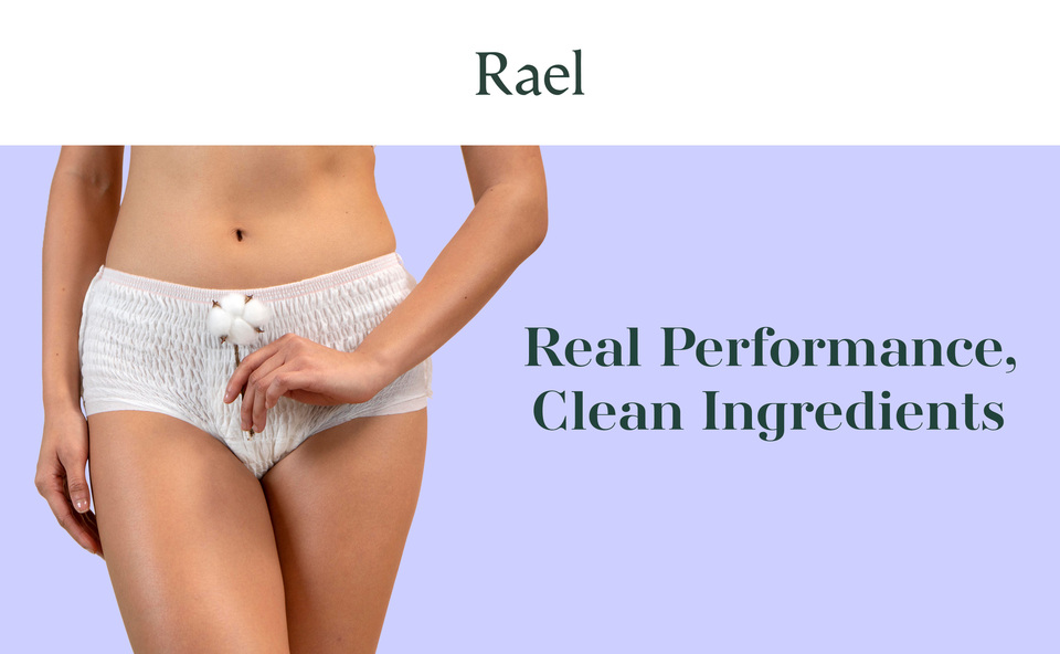 RAEL Organic Cotton Cover Disposable Period Underwear L/XL 4pcs -  Yamibuy.com
