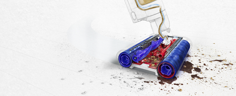 Dyson WashG1 Wet Cleaner in Matte Black and Ultra Blue