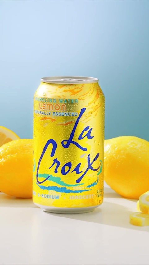 LaCroix Lemon Sparkling Water 12pk 12oz Cans