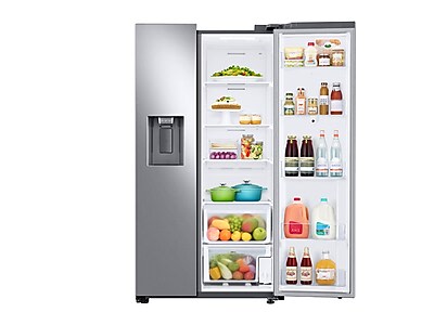 Samsung 26.7 cu. ft. Side-by-Side Smart Refrigerator with 21.5  Touch-Screen Family Hub Black Stainless Steel RS27T5561SG/AA - Best Buy