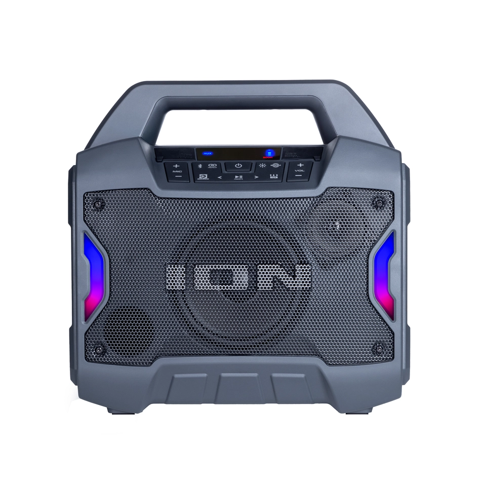 ION Audio Gameday selling Lights - Portable Bluetooth Speaker 50W W/Battery, Karaoke Mic