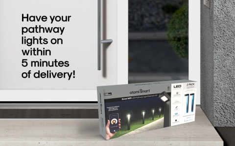 Have your pathway lights on within 5 minutes of delivery.