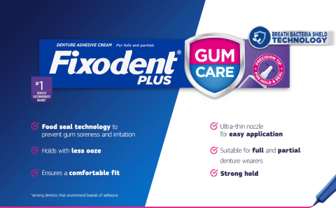 food seal technology less ooze comfortable fit ultra-thin nozzle full & partial denture strong hold