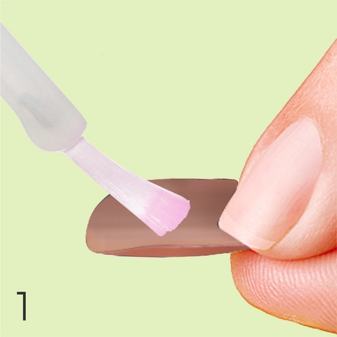 1. Apply a thin coat of VitaBond to back area of the artificial nail.