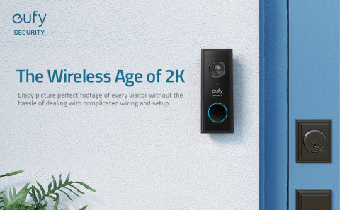 eufy Security 2K Wi-Fi Battery-Powered Video Doorbell with Chime