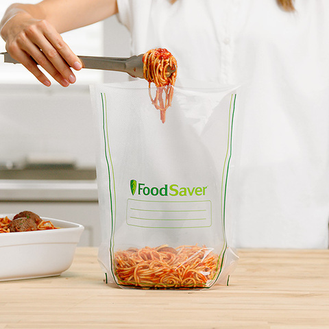 Foodsaver foodsaver vacuum sealer bags for airtight food storage and sous  vide, 1 quart precut bags (44 count)