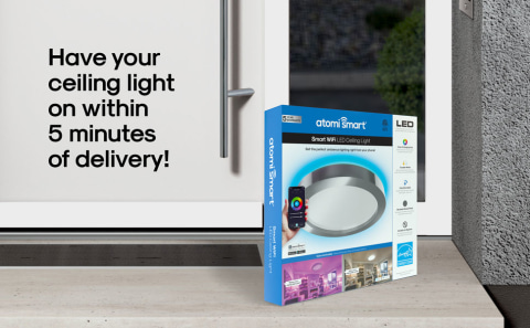 Have your ceiling light on within 5 minutes of delivery
