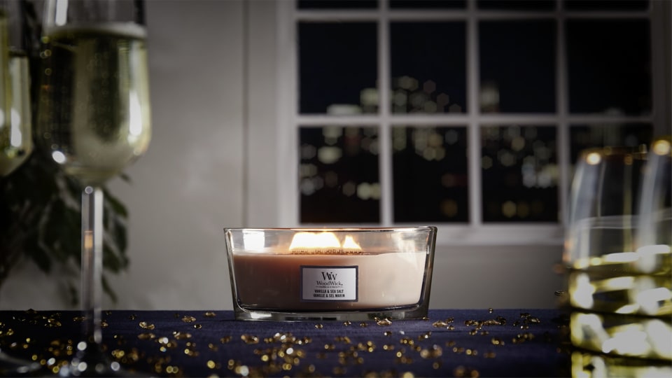 WoodWick Ellipse Trilogy Scented Candle, Winter Garland, 16 oz