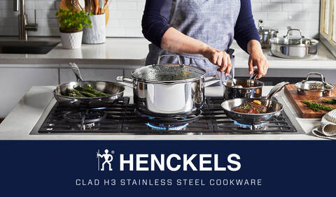 Henckels Clad H3 10-inch Stainless Steel Ceramic Nonstick Fry Pan with Lid,  10-inch - Smith's Food and Drug