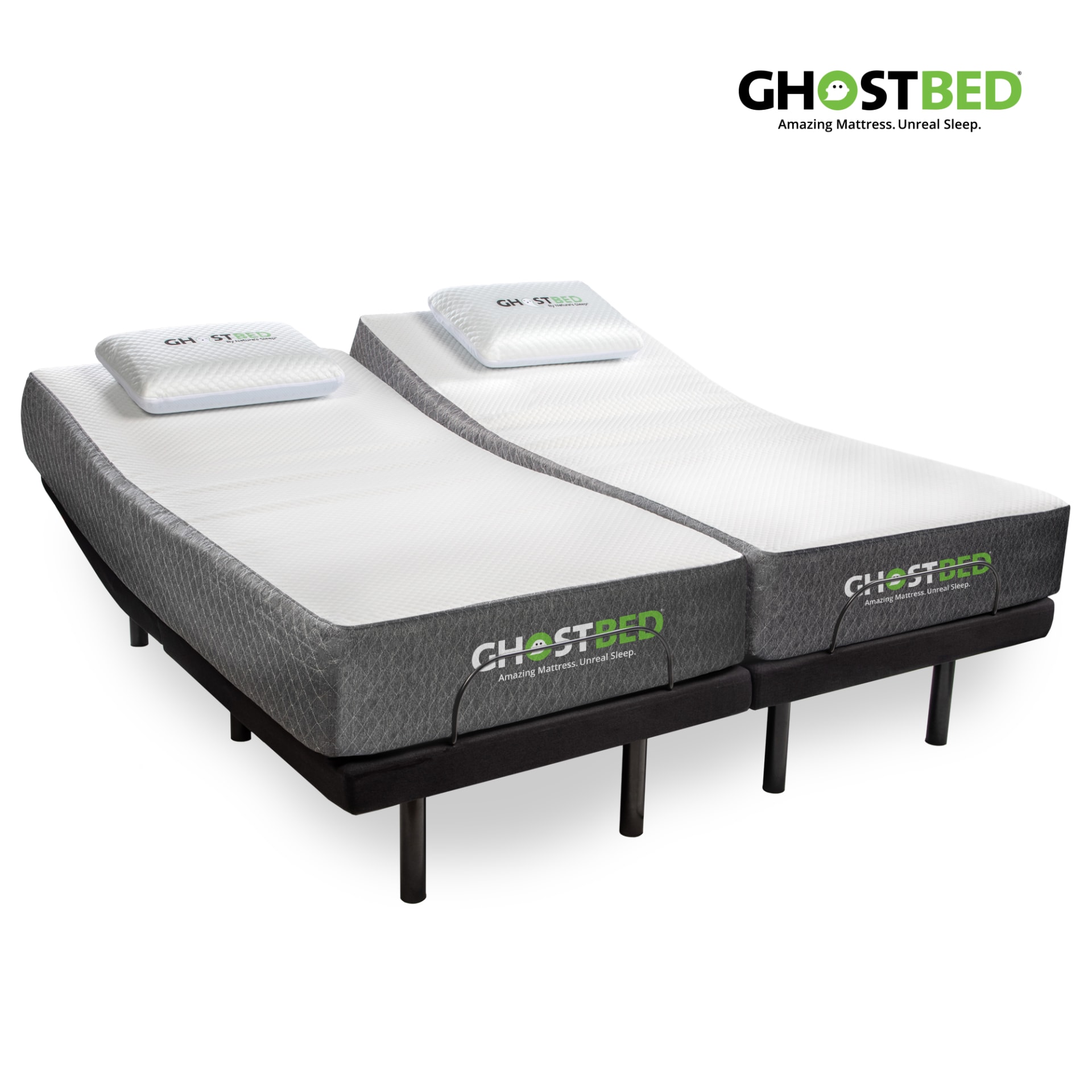 Ghostbed 11 Memory Foam Mattress With, King Size Bed Frame For Adjustable Base