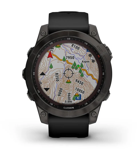 Garmin fenix 7 Sapphire Solar 47mm GPS Smartwatch, Black DLC