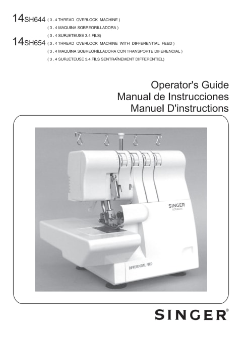 SINGER® Finishing Touch™ 14SH654 Serger - Walmart.com - Walmart.com