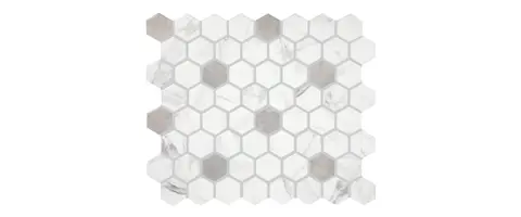 Mohawk® Grand Terrace White Shell 12 x 14 Porcelain and Resin Random Block Mosaic Tile