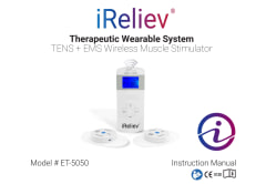 iReliev Wireless TENS + EMS Therapeutic Wearable System Wireless TENS Unit  + Muscle Stimulator Combination for Pain Relief, Arthritis, Muscle  Strength, Case & 4 Receiver Pods : Buy Online at Best Price