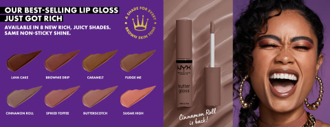 NYX PROFESSIONAL MAKEUP Butter Gloss, Non-Sticky Lip Gloss - Ginger Snap  (Chocolate Brown)